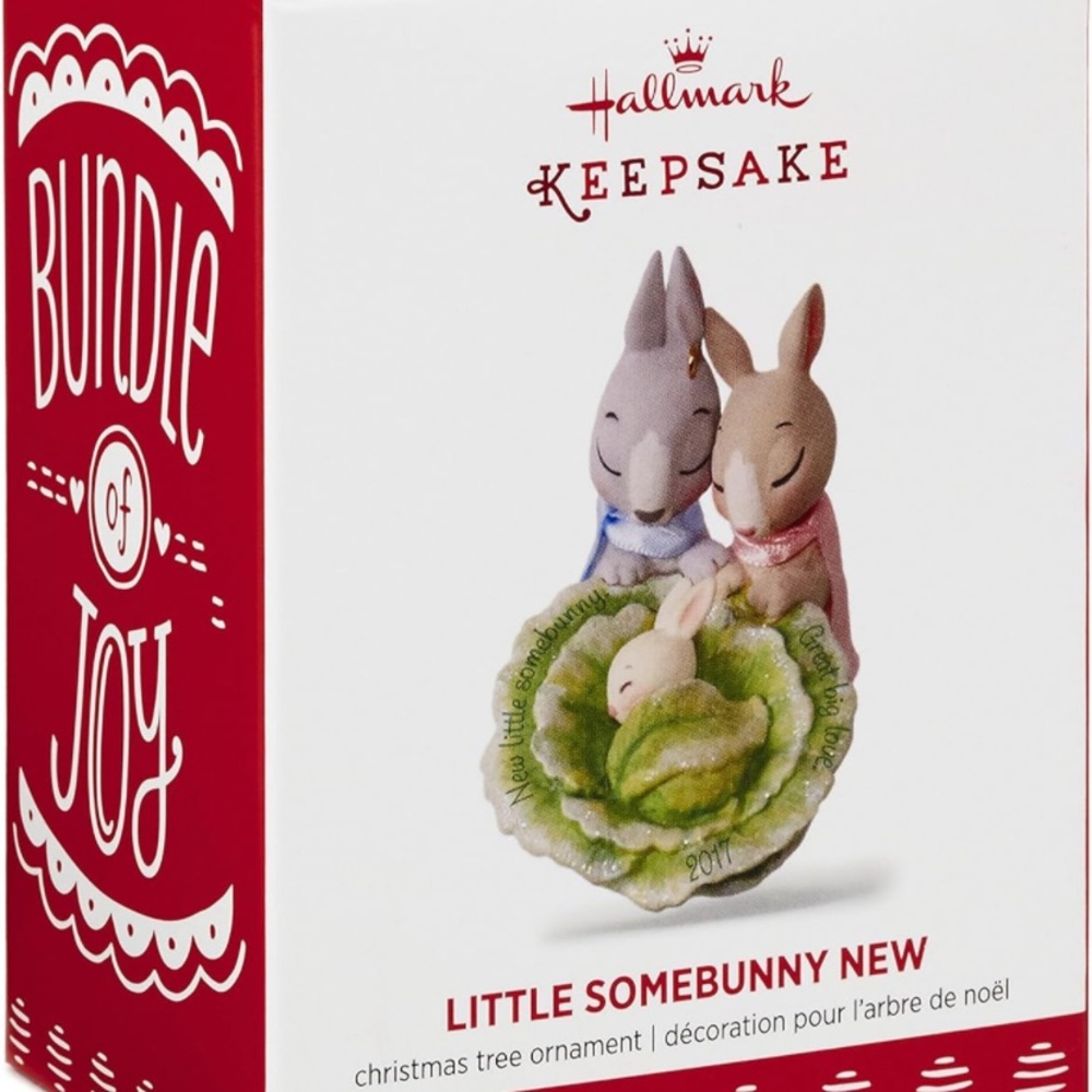 Hallmark keepsake ornament little some bunny new baby 2017 rabbit family